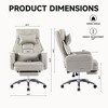 ALEXOUN Swivel Ergonomic Office Chair with Lumbar Support and Footrest & Headrest,Reclining Faux Leather High Back Home Computer Desk Chair - 3 of 4
