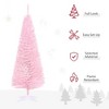 Whisen 5FT Artificial Pencil Christmas Tree with 294 Realistic Branch Tips and Plastic Stand - Pink - 3 of 4