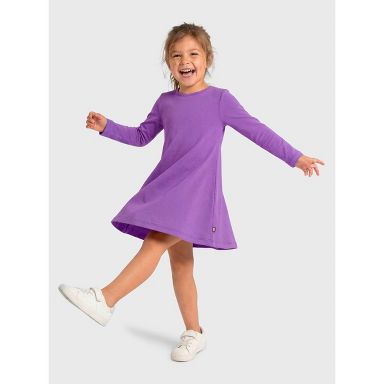 City Threads Long Sleeve Soft 100% Cotton Baby Rib Long Sleeve Dress - USA-Made for Girls/Baby/Toddler, Deep Purple, 3T