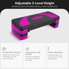 BalanceFrom Fitness Lightweight Portable Adjustable Height Workout Aerobic Stepper Step Platform Trainer with Raisers - 2 of 4