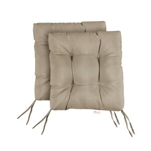 2pc Canvas Tufted Outdoor Bench Cushion Set - Sorra Home - 1 of 3