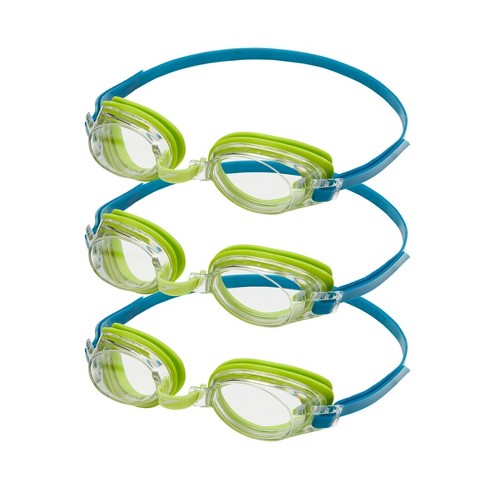 Speedo Junior Swim Goggles UV Latex Anti Fog 3Pk Ages 6-14 NEW OB 