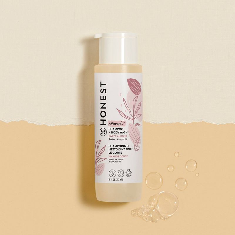 The Honest Company Nourish Shampoo + Body Wash - Sweet Almond - 18 fl oz, 3 of 9
