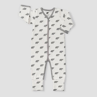 Layette by Monica + Andy Baby Boys' Elephant Print Pajama Romper - Blue 0-3M