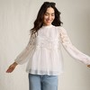 Lands' End Women's Chiffon and Lace Blouse - 4 of 4