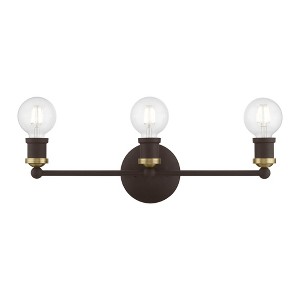 Livex Lighting Lansdale 3 - Light Vanity in  Bronze/Antique Brass - 1 of 4