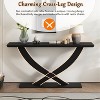 NicBex Modern Rustic Console Table with Cross-Leg Design,Minimalist Entryway Table for Study,Hallway,Living Room - 3 of 4