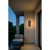 ALOADECOR H19" Oval Matte Black Integrated LED Wall Sconce with Acrylic Shade Modern Dusk to Dawn Waterproof Outdoor Wall Light for Patio - 3 of 4