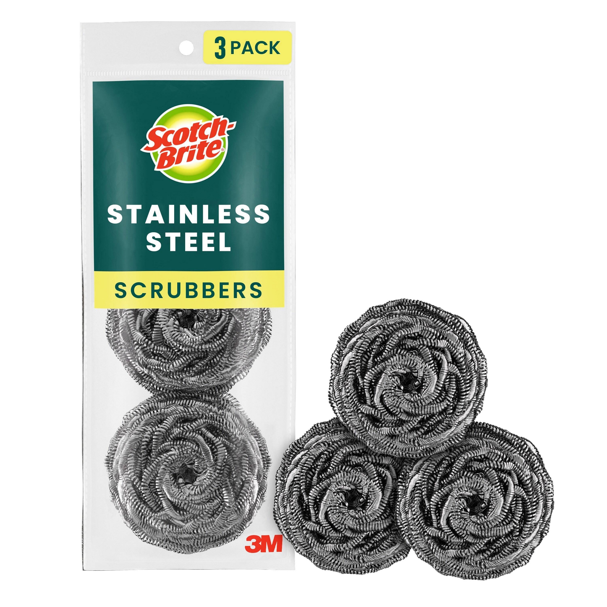 Scotch-Brite Stainless Steel Scrubbing Pads - 3ct