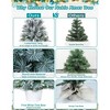 SEVOBAL Artificial Trees Tabletop Christmas Tree with Eucalyptus Accents Lightly Flocked for Holiday Decor, Green, 17.5"*17"*24" - 4 of 4
