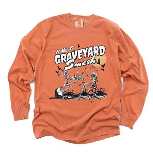 Simply Sage Market Graveyard Smash Skeleton Garment Dyed Long Sleeve - 1 of 4