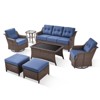 Gymojoy Outdoor Sofa Swivel Chair with Coffee Table Patio Funiture - 2 of 4