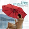 Sapphtopaz 9Ft Outdoor Patio Umbrella Beach Umbrella Market Table Umbrella with Push Button Tilt and Crank for Garden, Backyard, Pool - 3 of 4