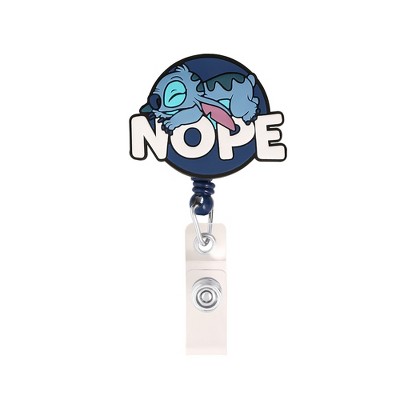 Disney Lilo & Stitch Retractable ID Card Badge Holder Alligator Clip - for Nursing, School, Office