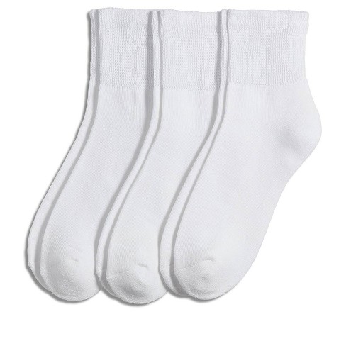 Jockey Men's Non-binding Quarter Socks - 3 Pack 7-12 White : Target