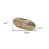 HomeRoots 7" Gold Aluminum Oval Disc Table Vase - 3 of 4