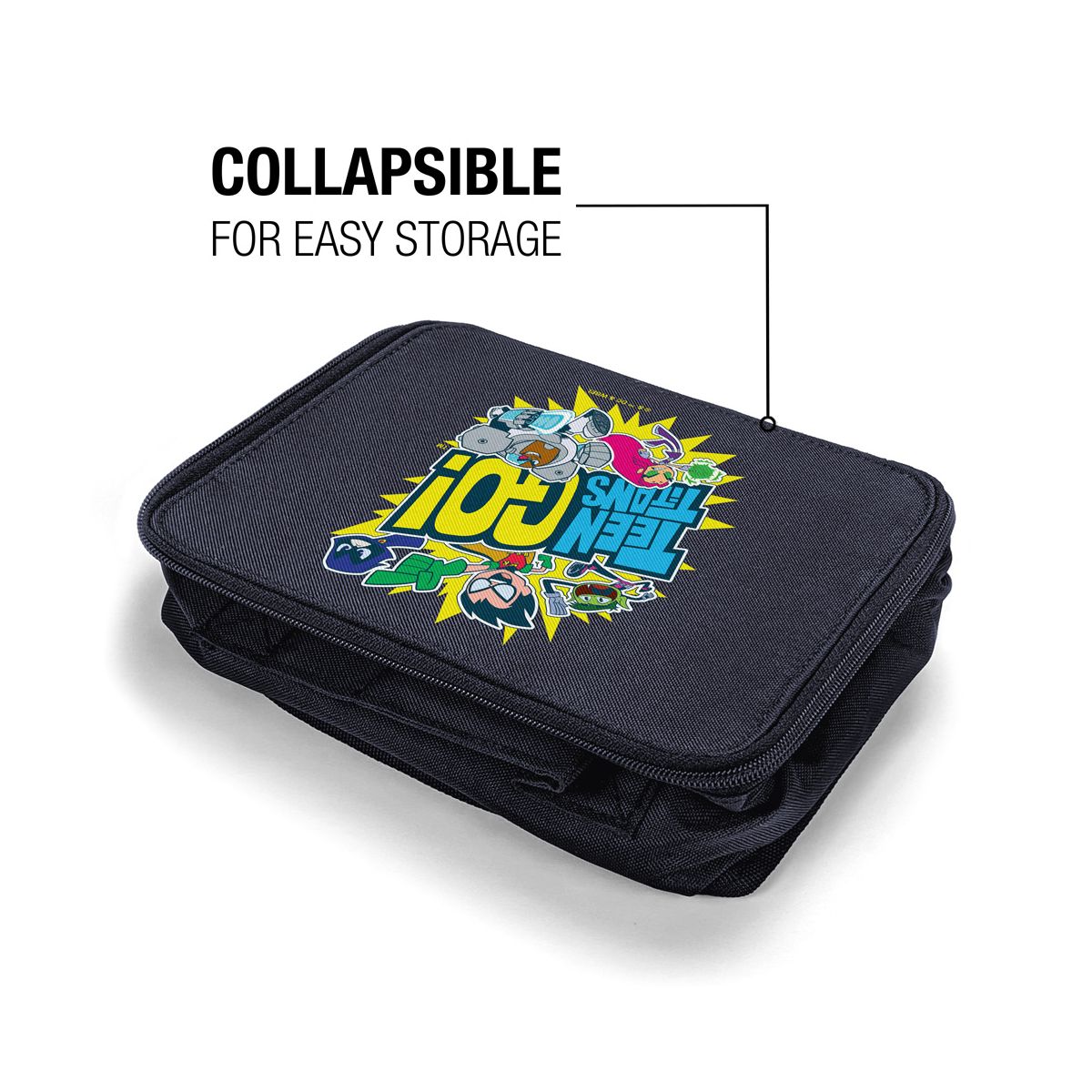 Teen Titans Go Logo And Characters Burst Insulated Soft Sided Lunch Box - thumbnail 10