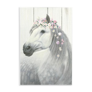 Stupell Industries Spirit Horse with Flowers Wall Plaque Art - 1 of 4