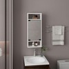 ChicFurnit Bathroom Storage Cabinet Medicine Cabinet with Mirror Door and Five Shelves for Bathroom Use, White, 33.46"*16.93"*4.33" - 4 of 4