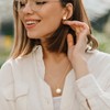 EVERLY JEWELRY | Yellow Plated Sterling Silver 8-9.5mm Cultured Freshwater Pearl 2-PC Stud Earrings and Pendant w/Chain Set - 4 of 4