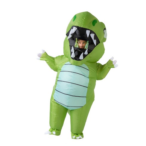 7ft. Adult Green Dino Full Body Inflatable Costume - One Size : Target