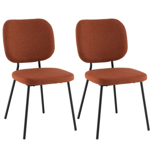 Orange best sale kitchen chairs