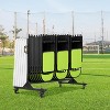 Folding Chair Rack on Wheels,Heavy Duty Metal Folding Chair Storage Cart Dolly, Holds Up to 42 Chairs or 6 Tables, 265 Lbs Capacity, Black - 2 of 4
