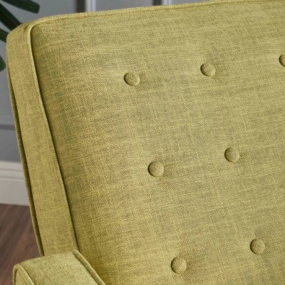 Muted Green Microfiber Mid-Century Modern Recliner Set