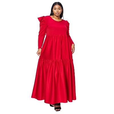L I V D Women's Isabel Tiered Maxi Dress