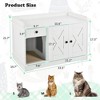 BDELITE Cat Litter Box Enclosure with Cat Litter Mat, Storage Drawer Side Table - 33.5*19.7*21.7 Inch, White - 3 of 4