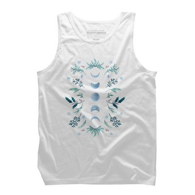 Men's Design By Humans Moonlight Garden - Teal Snow By EpisodicDrawing Tank Top