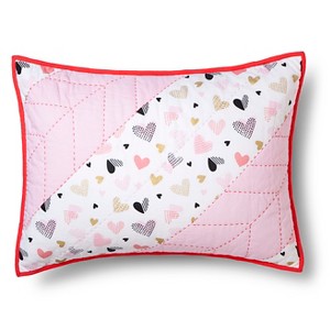Metallic Hearts Sham - Standard - Pillowfort , Pink