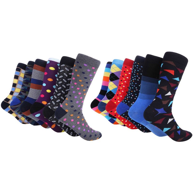 Mio Marino - Men's Bold Designer Dress Socks 12 Pack, 6 of 7