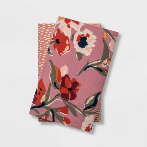 Standard 2pc Printed Pillowcase Set Floral/Dot - Opalhouse
