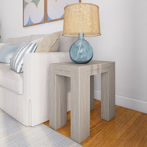 Plank+beam Modern Side Table, Solid Wood Corner Table, Rectangular End ...