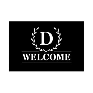 Personalization Mall Laurel Wreath Personalized Letter Doormat - 18" x 27" - 1 of 1