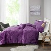 Sapphtopaz 3-Piece Blush Crushed Velvet Comforter Set, Diamond Quilted Twin/Twin XL Quilt Set with Shams & Decorative Pillow - 2 of 4