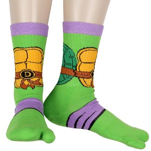 Teenage Mutant Ninja Turtles Men's Split Toe Crew Socks - 1 of 4