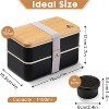 Bento Box Adult Lunch Box with Compartments for Women & Men,(47oz)Stackable Bento Lunchbox,Rectangle Lunchable Food Container - 2 of 4