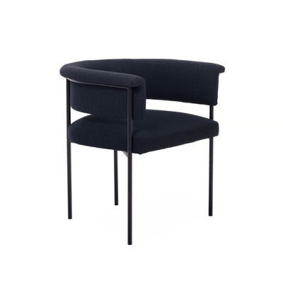 Taylor Performance Linen Dining Chair Black