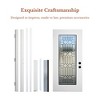 Wooakway 36"W*80"H Exterior Frosted Glass Prehung Front Entry Door Primed Interior Fiberglass Entrance Door - 4 of 4