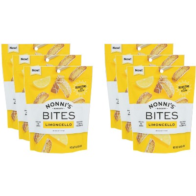 Nonni's Bites Biscotti Limoncello - Pack of 6 - 4.8 oz