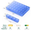 BUG HULL Weekly Pill Box for Travelling, 4 Times a Day, 7 Day Pill Container, Portable/Removable Medicine Organizer, Vitamins, Supplements - 2 of 4