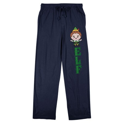 Elf Kawaii Buddy Men's Navy Sleep Pajama Pants