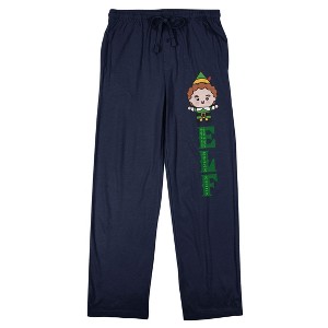 Elf Kawaii Buddy Men's Navy Sleep Pajama Pants - 1 of 4