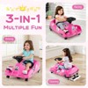 Costway 12V Ride on Toy Car Electric Go Kart with Cleaning Fun & Remote Control Pink/Rose red/Blue - 4 of 4