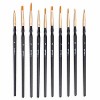 Brea Reese: Brush Set: Detailed Pack - 10pc - Gold Taklon Bristles - 2 of 4