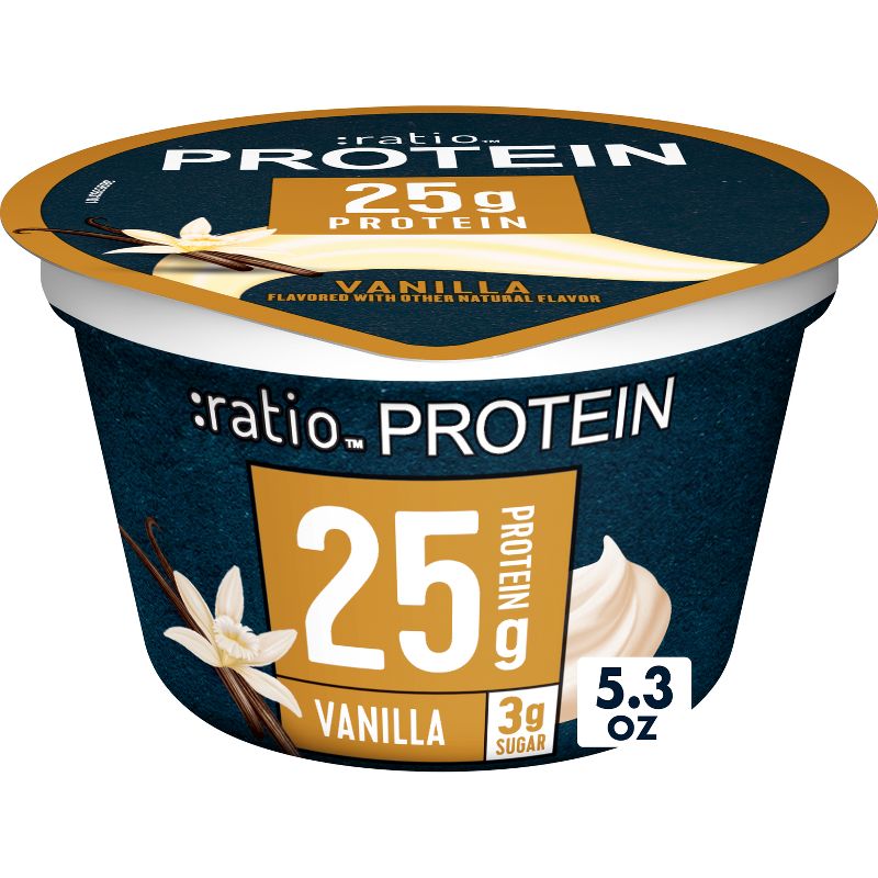 :ratio PROTEIN Vanilla Greek Yogurt Cultured Dairy Snack Cup- 5.3oz, 1 of 10