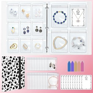 Ultimate Jewelry Organization: 300-Pocket Travel Book with 50 Zippered Pouches for Secure Storage - 1 of 4