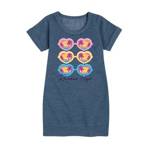 - Rainbow High - Sunglasses Graphic Short Sleeve Fleece Dress - 1 of 4